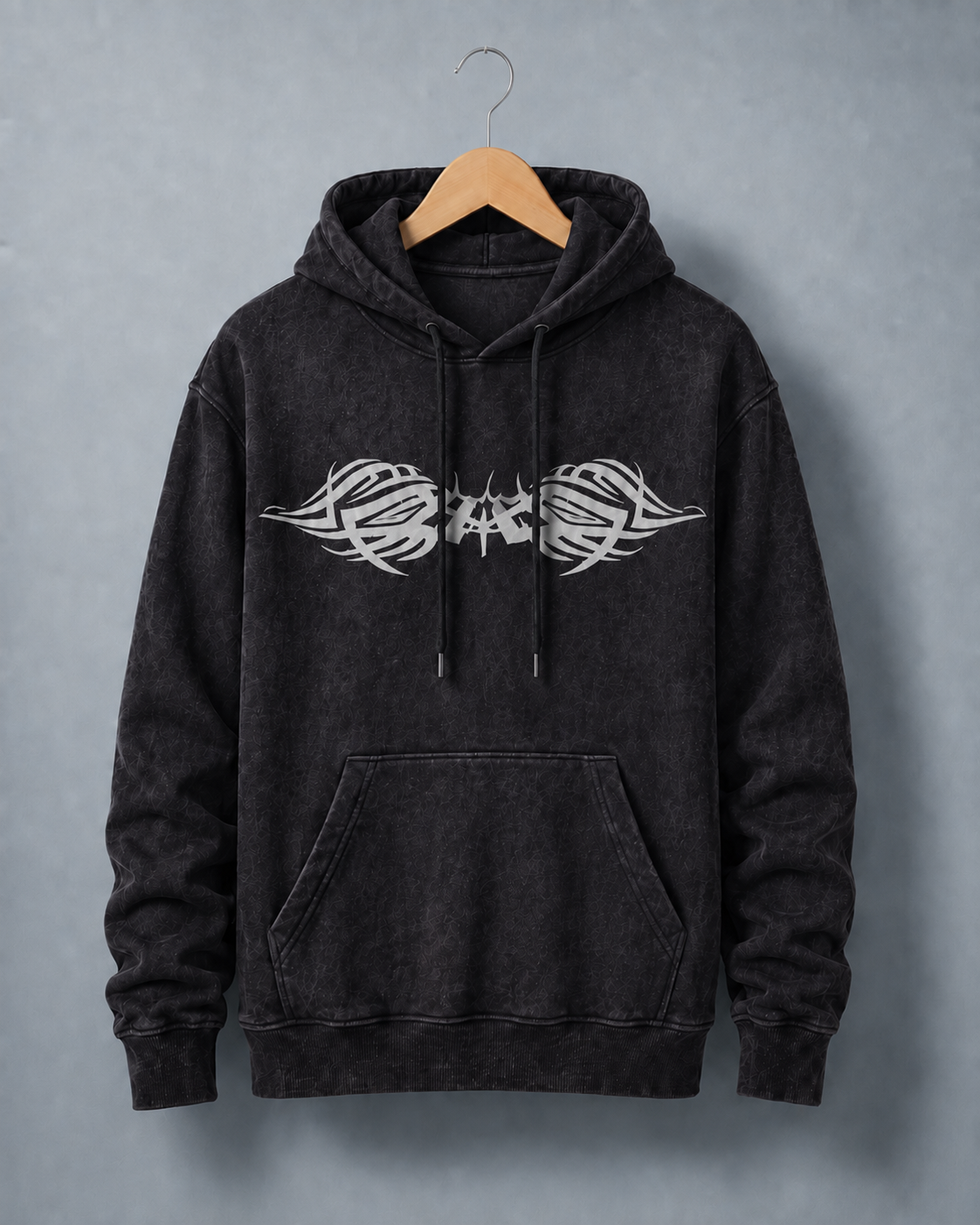 Brown Acid Wash Oversized Hoodie