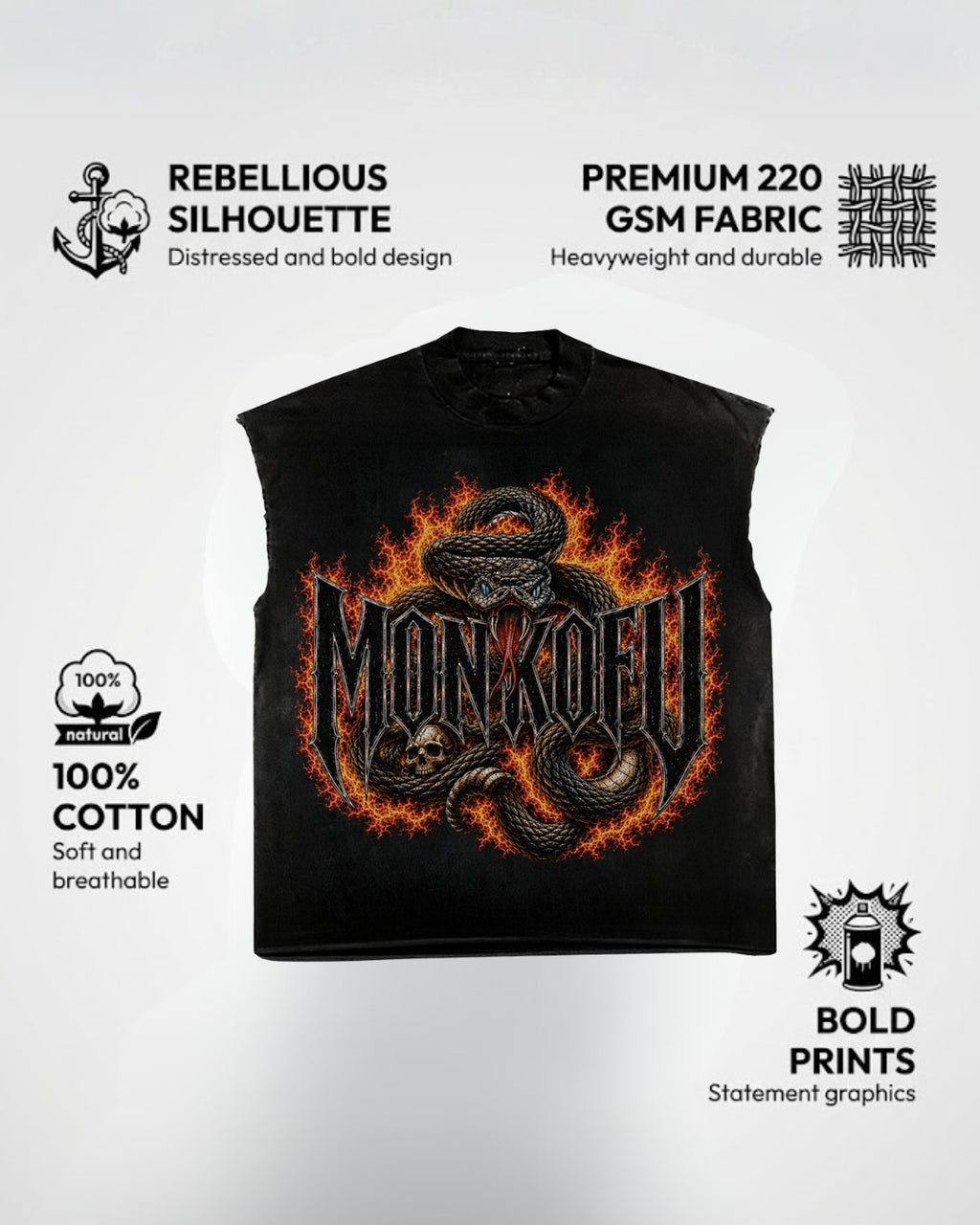Snake Sleeveless Vest