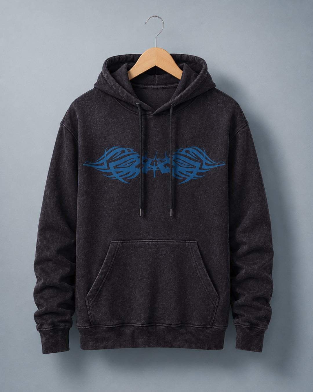 Brown Acid Wash Oversized Hoodie