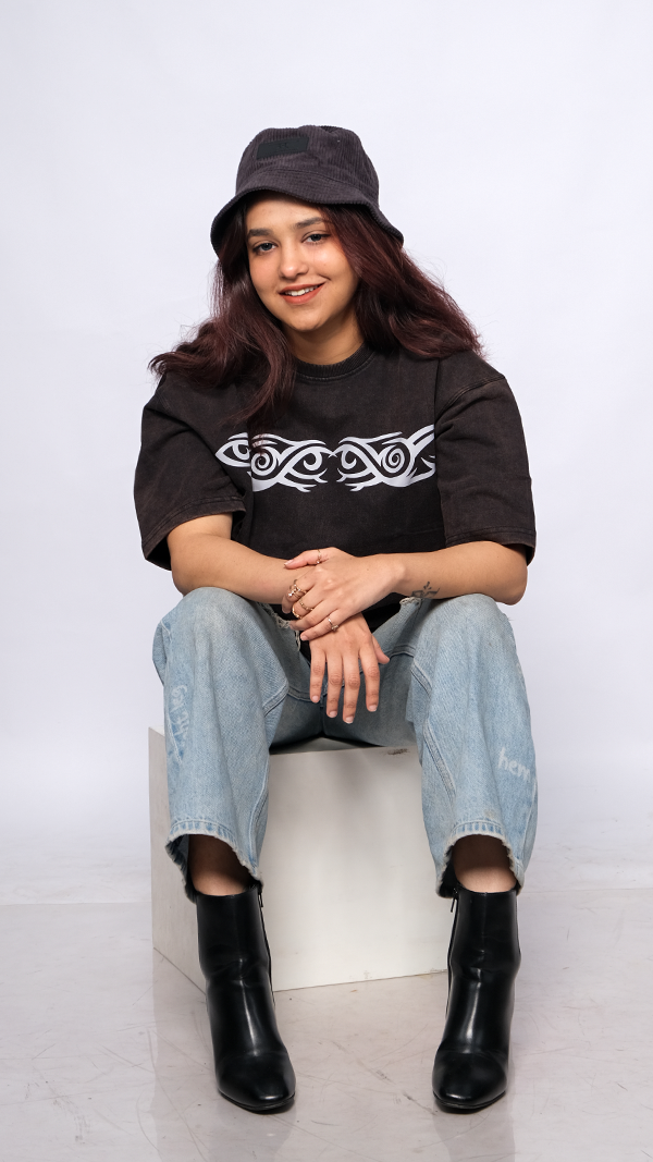 Brown acid wash Unisex Oversized T-Shirt - Monkofu -