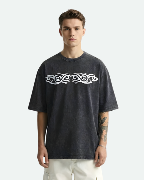 Brown acid wash Oversized T-Shirt