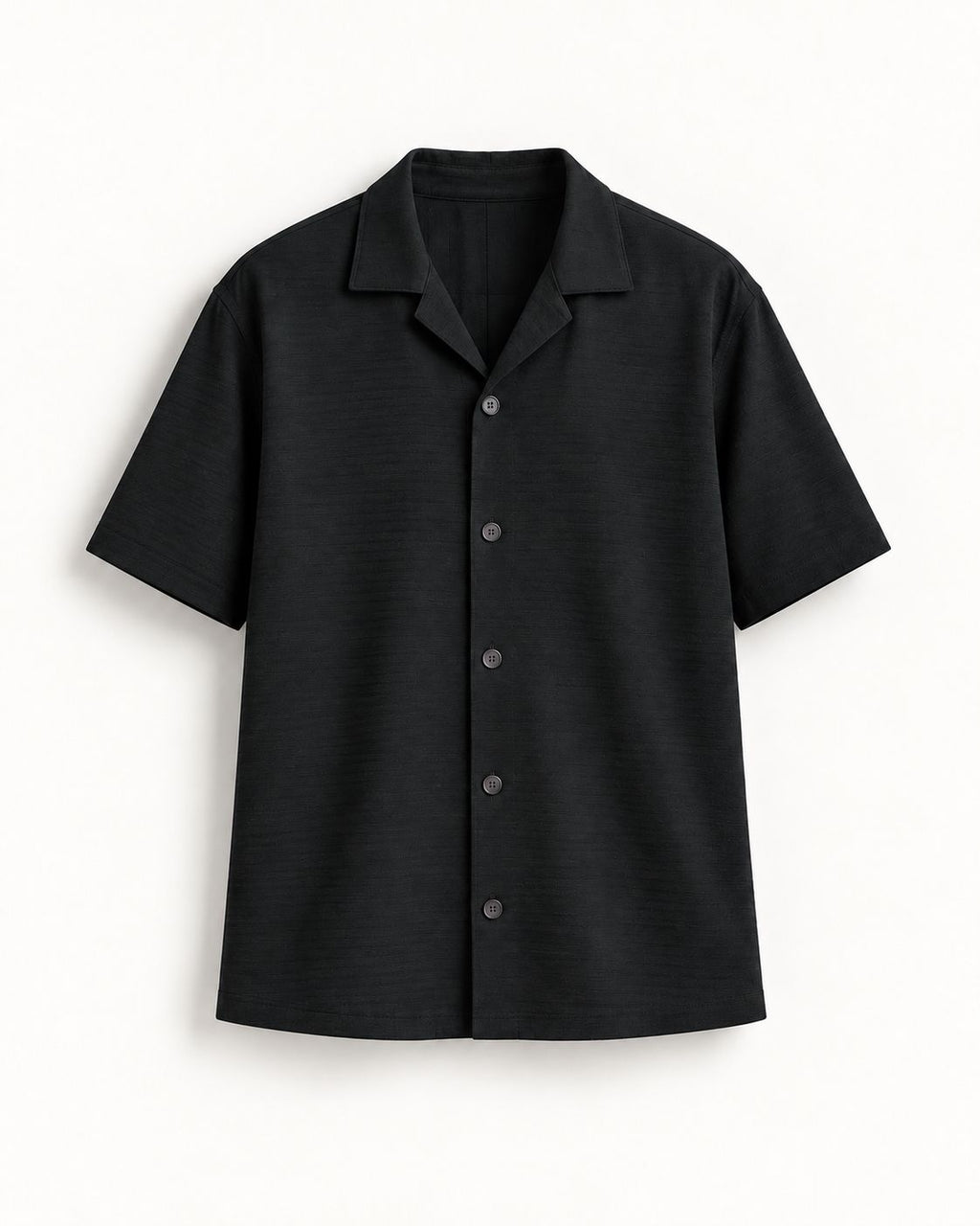 Monkofu Black Grid Bowling Shirt