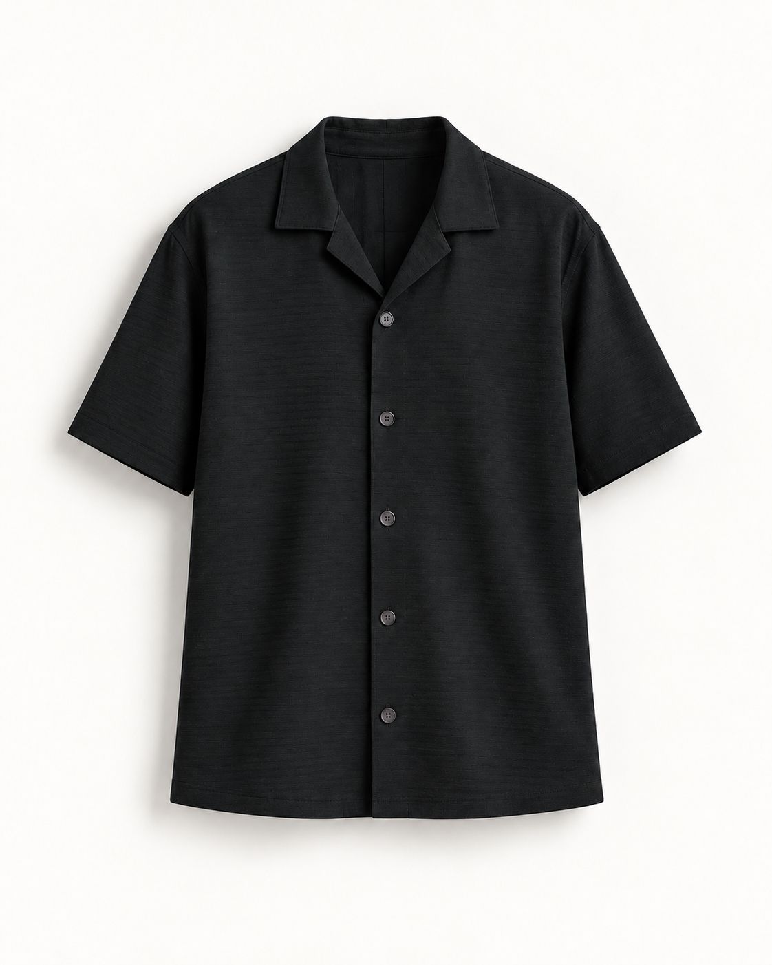 Monkofu Black Grid Bowling Shirt