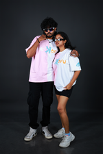 Monkofu Lt Pink & White Duo Tone T-shirt - Monkofu -
