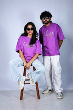Monkofu Signature Embroidered Purple T-shirt - Monkofu -