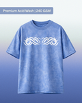 Royal blue acid wash Oversized T-Shirt
