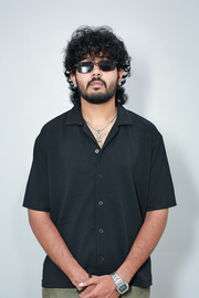 Monkofu Black Grid Bowling Shirt - Monkofu -