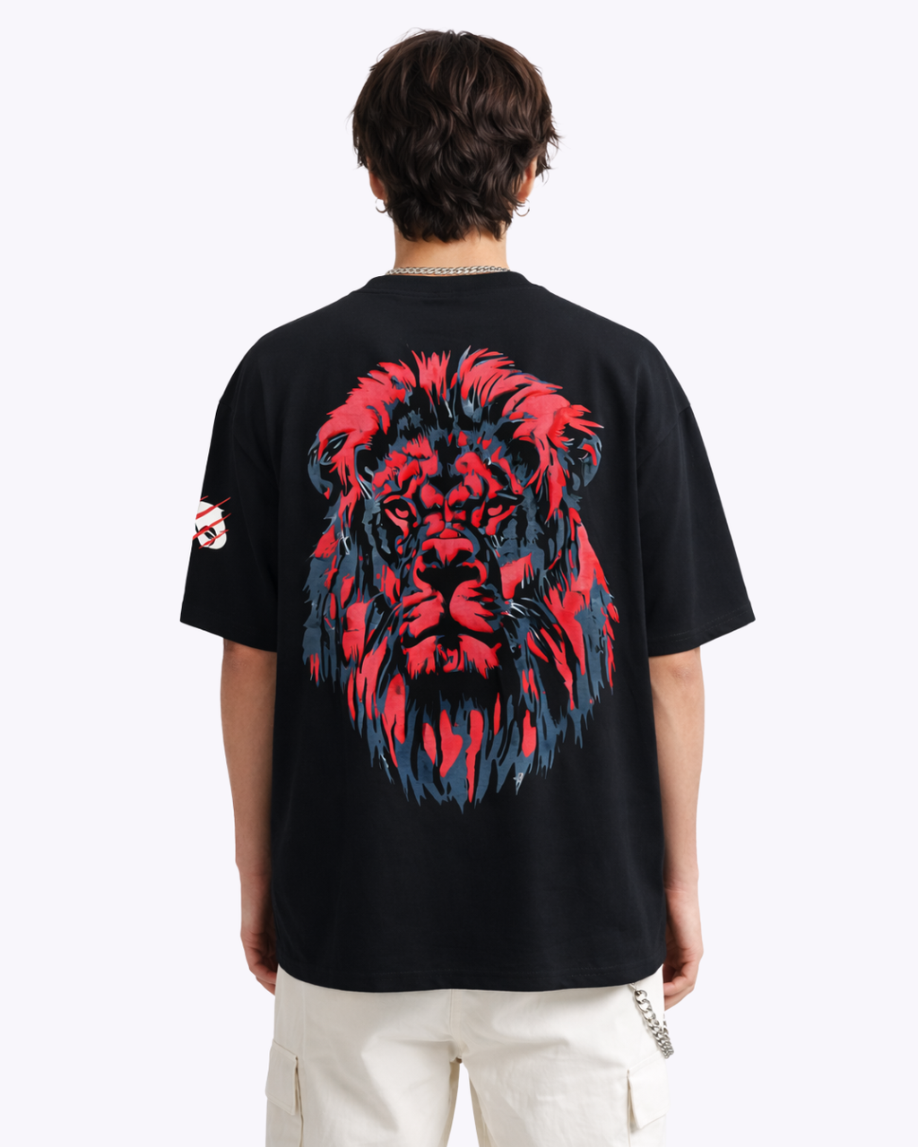 King’s Fury: Blood Reign Lion Puff Print T-shirt