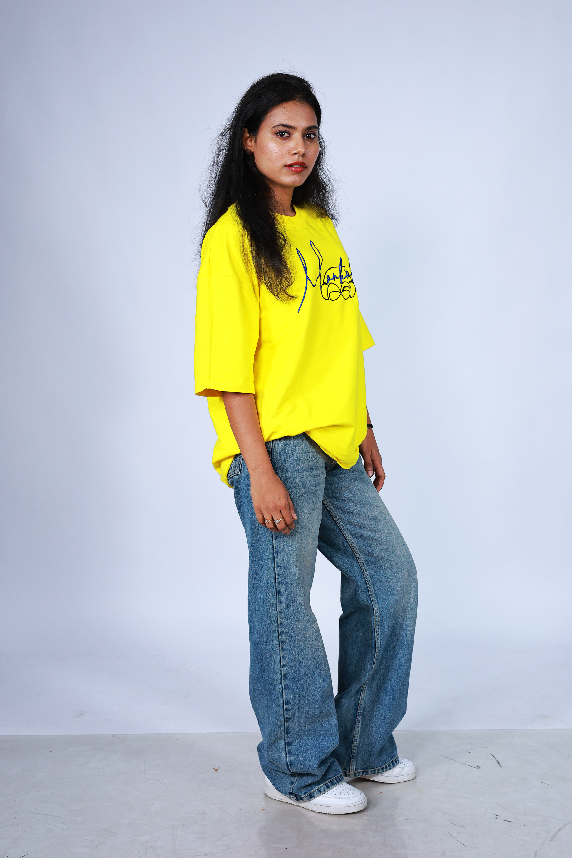 Monkofu Signature Embroidered YellowT-shirt - Monkofu -